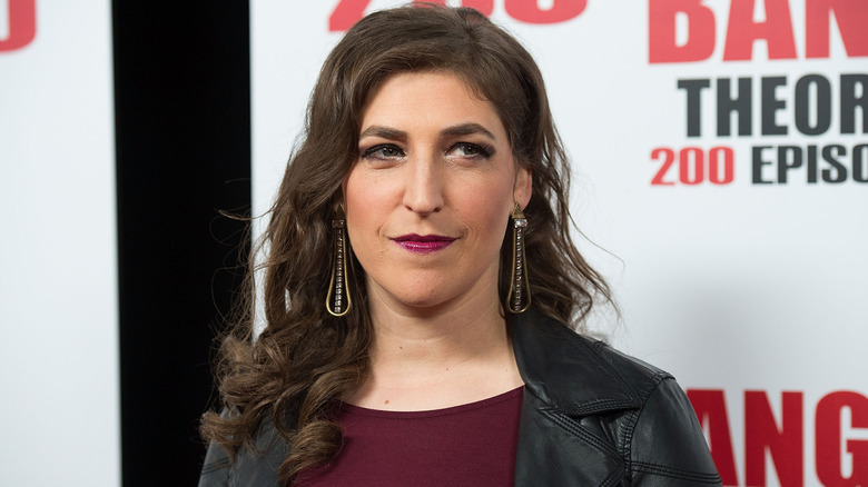 Mayim Bialik at a "Big Bang Theory" event