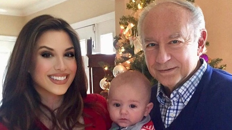 Diana Falzone with son Alexander and father Robert at Christmas