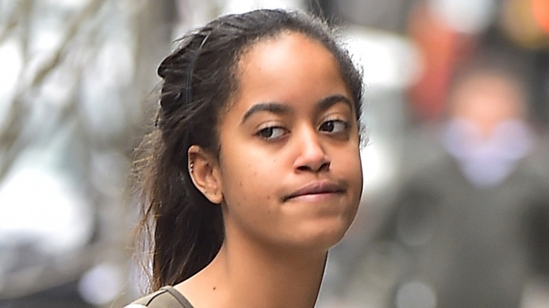 Malia Obama walking