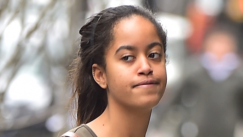 Malia Obama walking