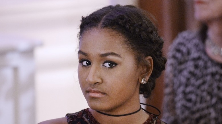Sasha Obama at White House dinner