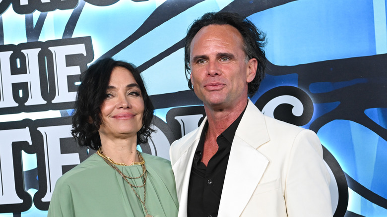 Nadia Conners and Walton Goggins attending Los Angeles Premiere Of HBO Original Series' "The Righteous Gemstones" Final Season