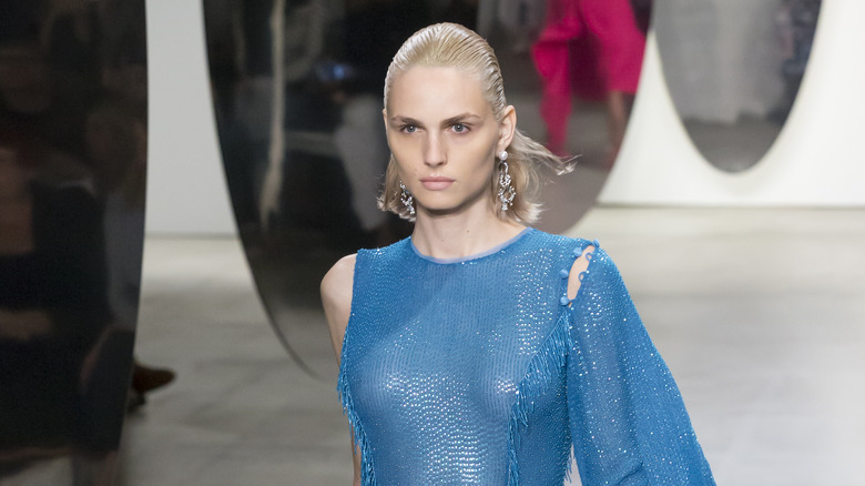 Andreja Pejic walking the runway