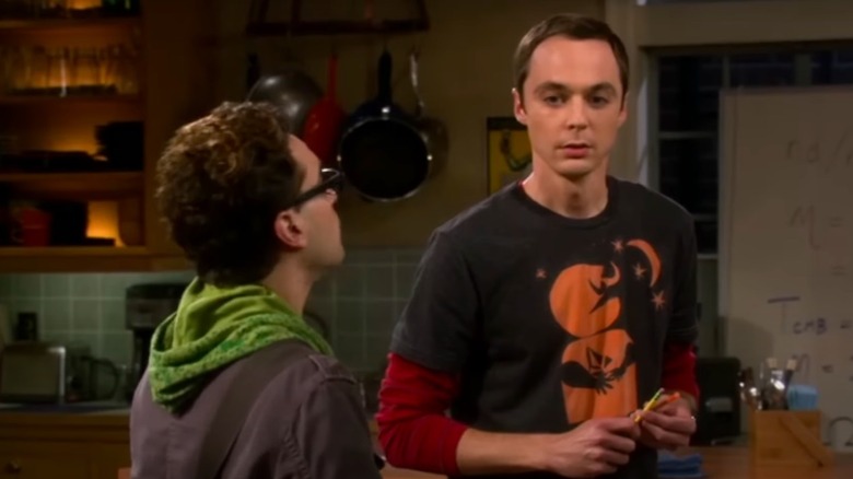 Johnny Galecki and Jim Parsons in a scene from The Big Bang Theory