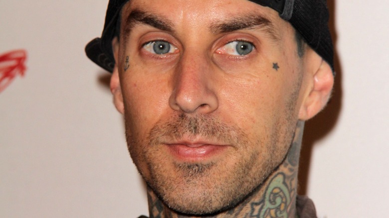 Travis Barker looking sideways