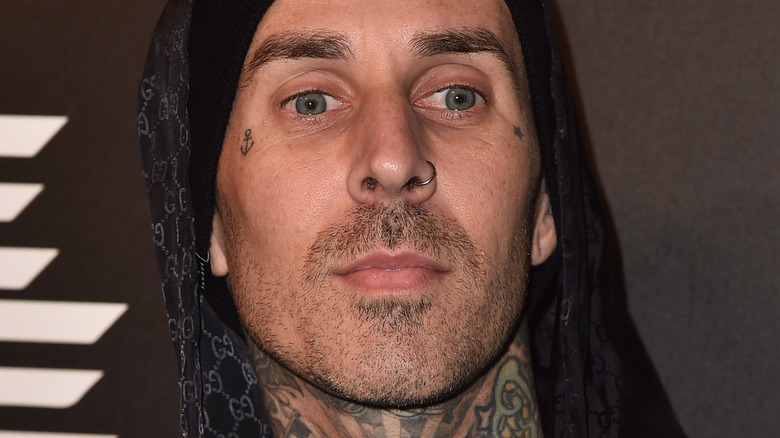 Travis Barker posing