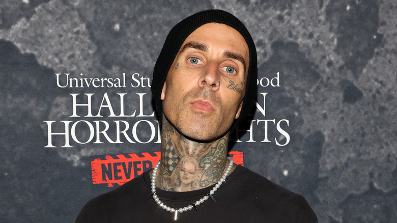 Travis Barker posing