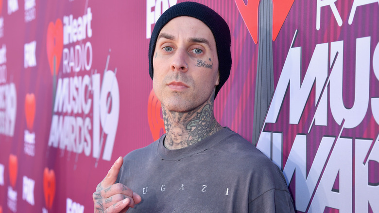 Travis Barker posing