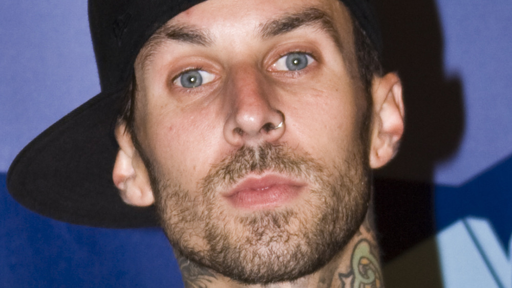 Travis Barker staring