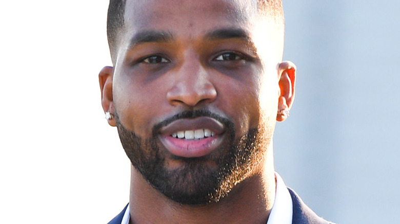 Tristan Thompson posing on runway