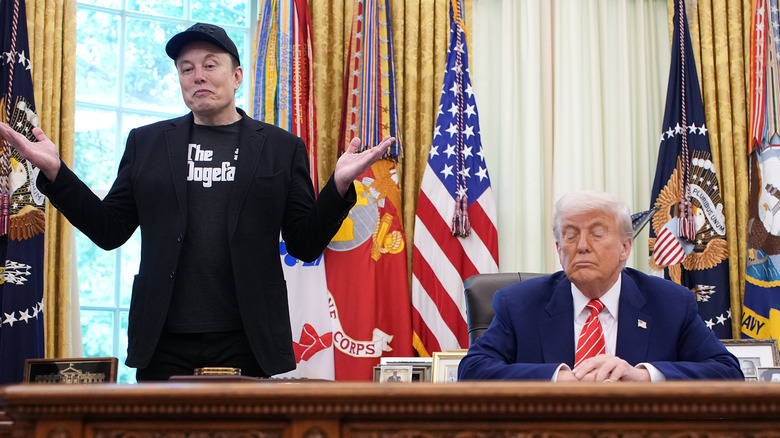 Elon Musk and Donald Trump at the White House