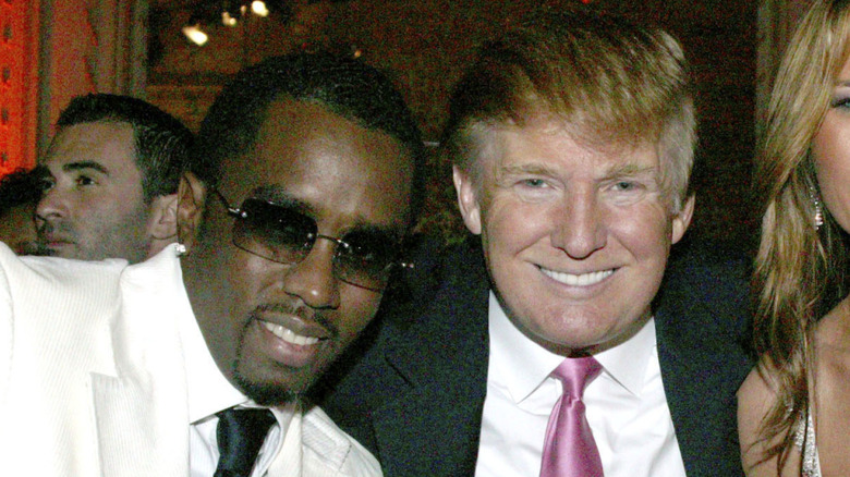 Sean Diddy Combs posing with Donald Trump