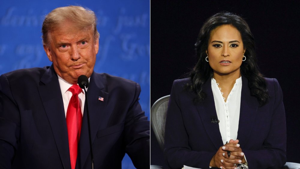 Donald Trump and Kristen Welker at final presidential debate