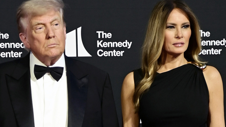 Donald Trump on the red carpet with Melania Trump