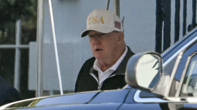 Donald Trump no makeup outside the White House