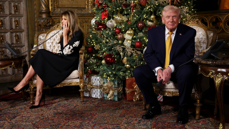 Donald and Melania Trump make calls to children on Christmas Eve 2025.