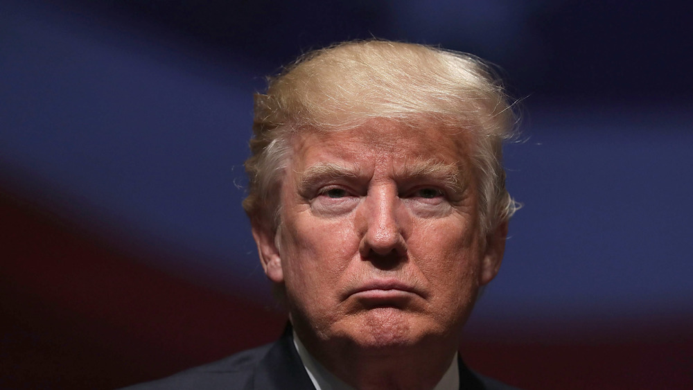 Donald Trump staring at the camera