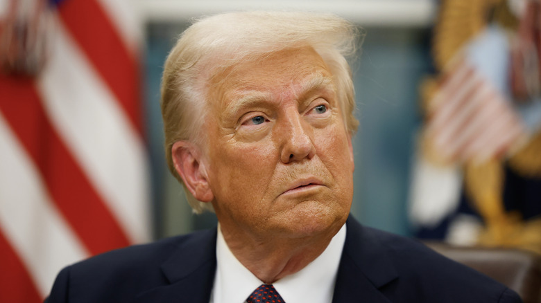 Donald Trump speaking at the White House