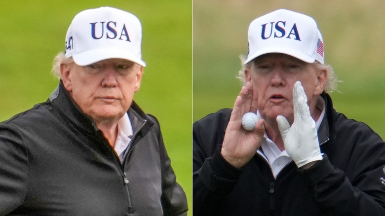 Donald Trump on Turnberry golf course