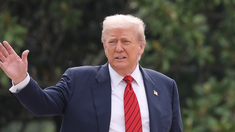Donald Trump waving
