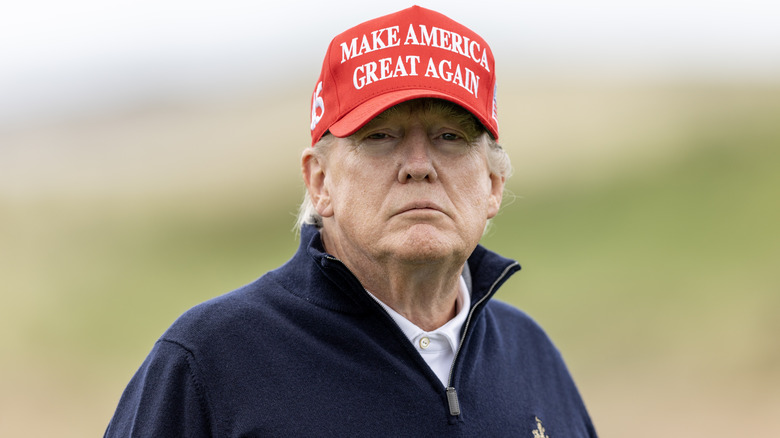 Donald Trump wearing MAGA hat
