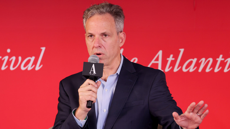 Jake Tapper speaking on stage during "The Long Road to Freedom for C.J. Rice" panel for The Atlantic Festival 2024