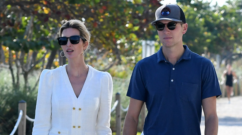 Ivanka Trump walking with Jared Kushner