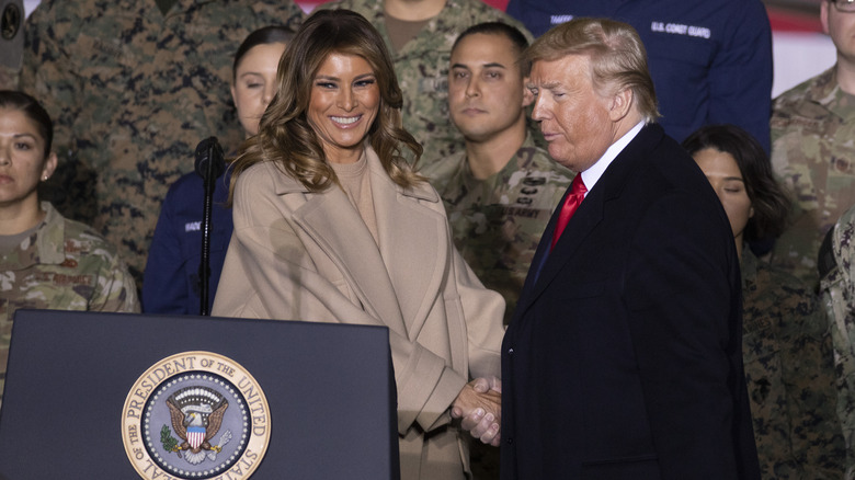 Melania Trump Donald Trump handshake