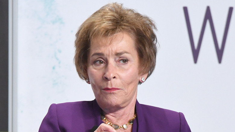 Judge Judy with pursed lips