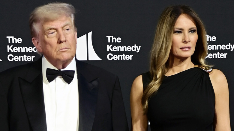 Donald Trump on the red carpet with Melania Trump