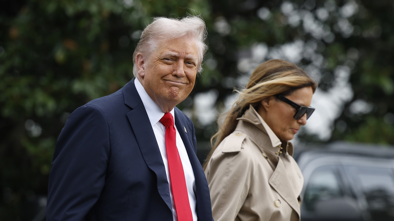 Trump's Makeup Was So Muddy In The UK, No Wonder Melania Wanted Her Own Room
