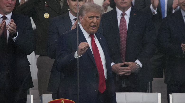 Donald Trump fist pumping