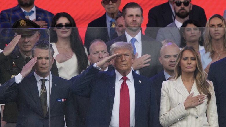 Donald Trump at his military parade