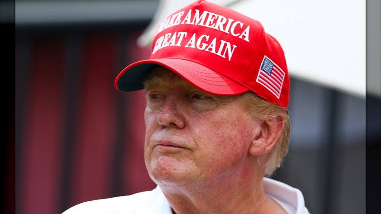 Donald Trump at the 2024 LIV Golf invitational.