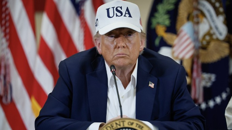 Donald Trump participates in a round table event at the Hill Country Youth Event Center in Kerrville, TX (2025)