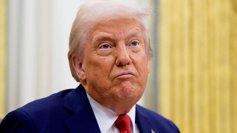 Donald Trump shrugging