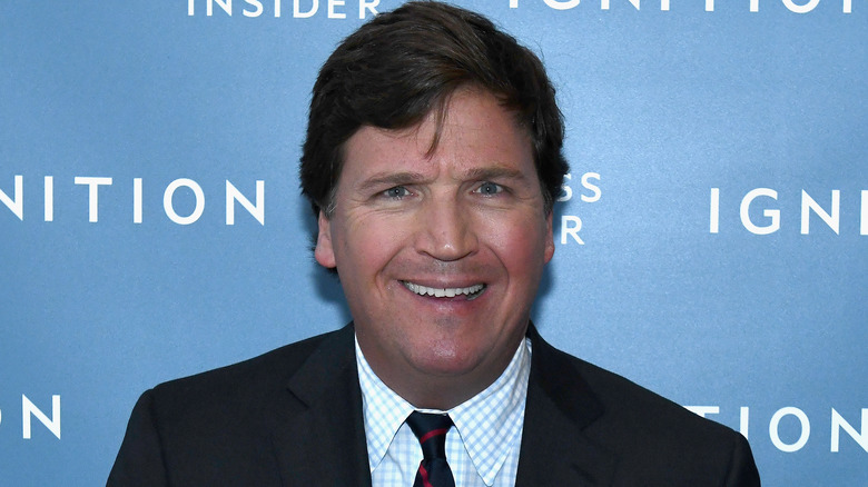 Tucker Carlson smiling