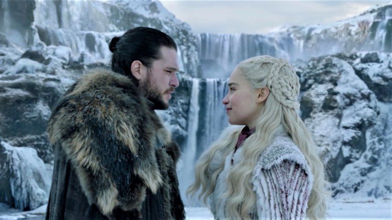 Kit Harrington and Emilia Clarke in season 8 opener