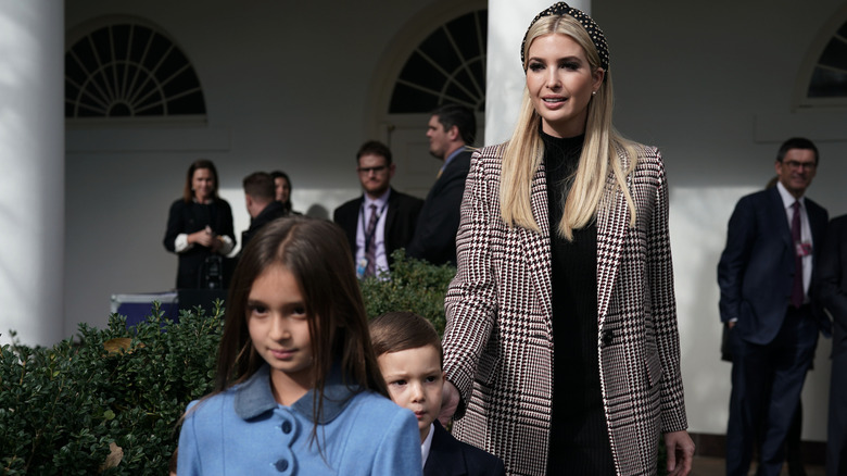 Ivanka Trump walking with her kids