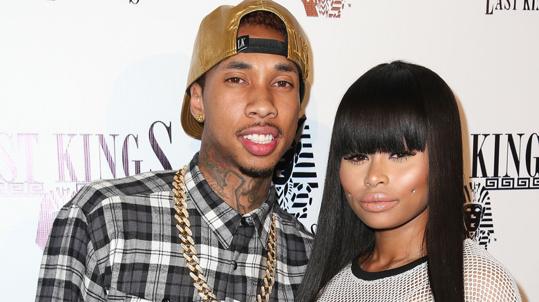 Tyga and Blac Chyna posing