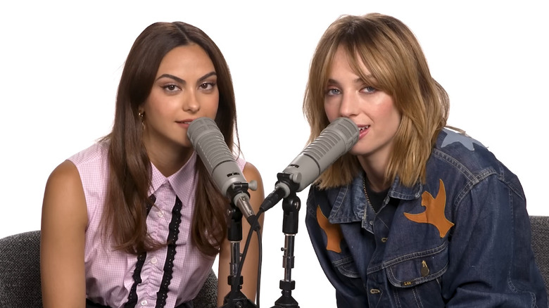 Camila Mendes and Maya Hawke in a YouTube video