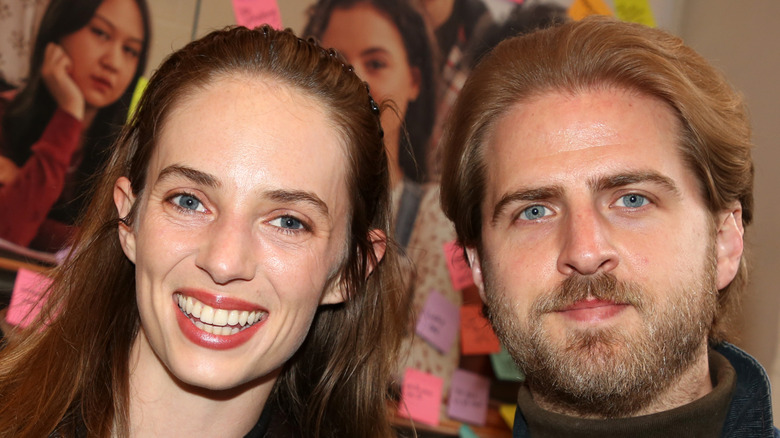 Maya Hawke and Christian Lee Hutson attend opening night of "John Proctor is the Villain" in 2025