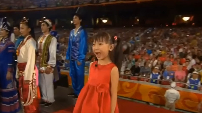 Lin Miaoke lip syncing at 2008 Olympics