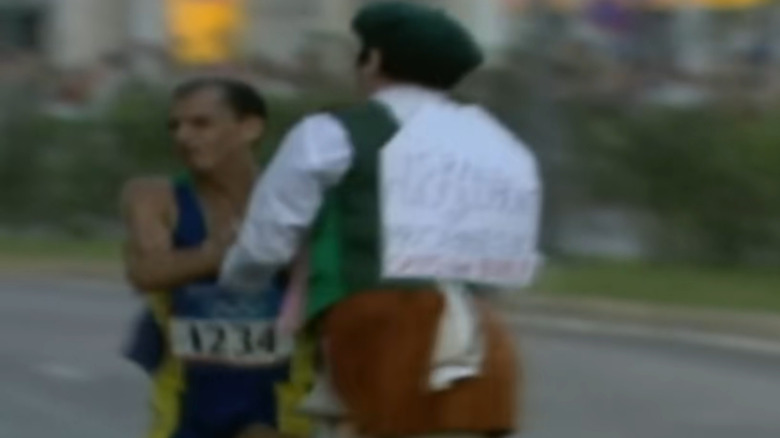 Irish priest tackling Vanderlei de Lima