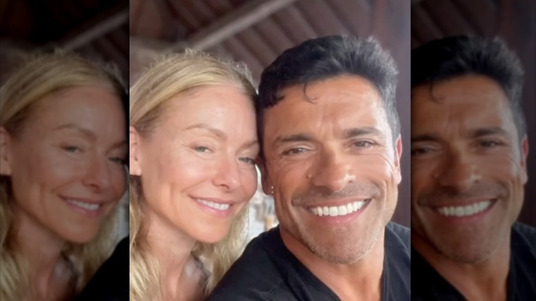 Mark Consuelos and Kelly Ripa take a selfie on Labor Day.