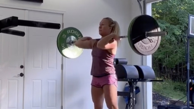 Marjorie Taylor Greene lifts weights