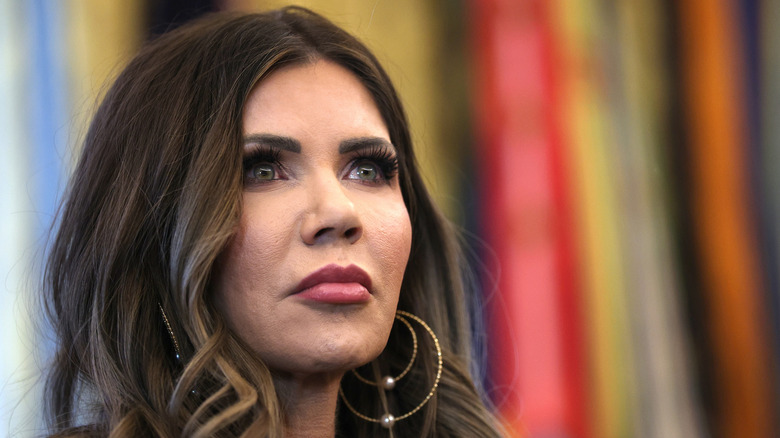 Kristi Noem speaking about the FIFA World Cup