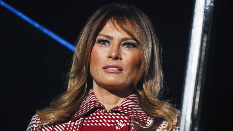 Melania Trump at Christmas tree lighting