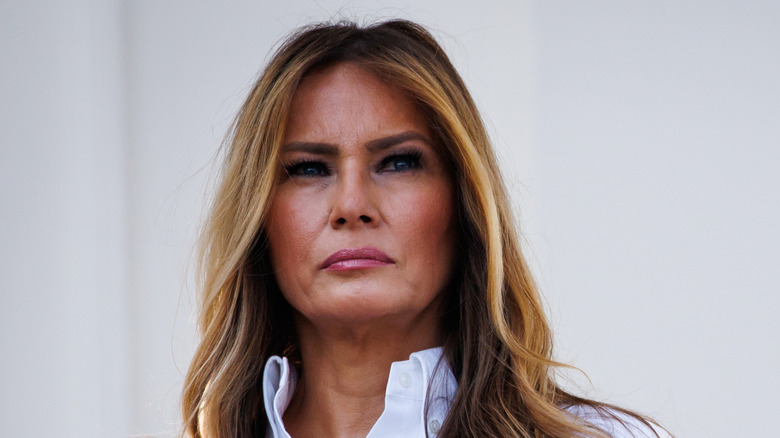 Melania Trump outside the White House