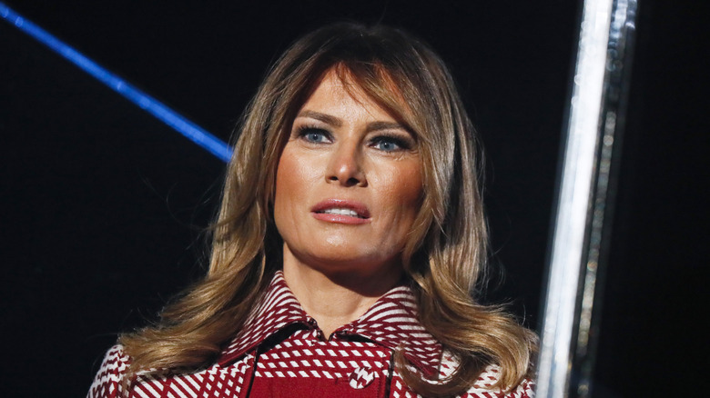 Melania Trump at Christmas tree lighting